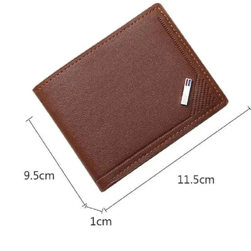 Men's Leather Wallet-Brown