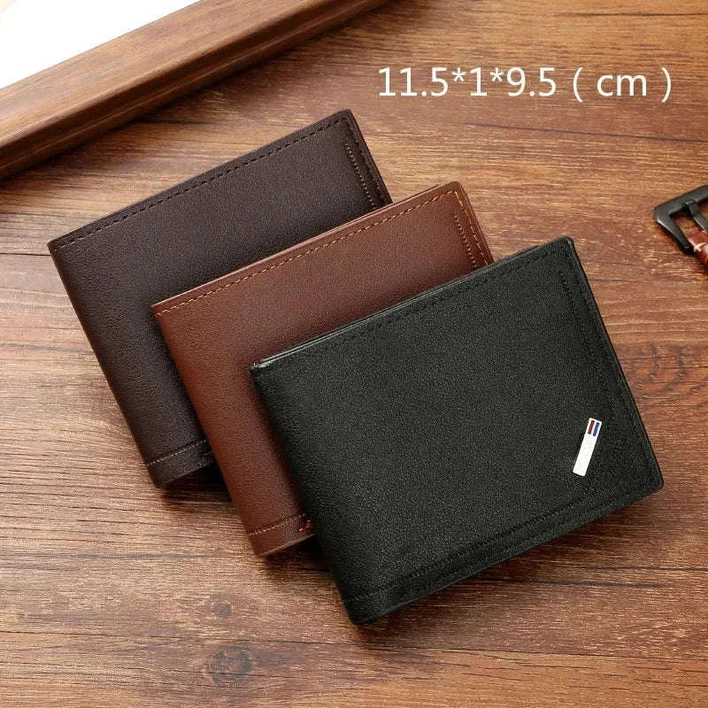 Men's Leather Wallet-Brown