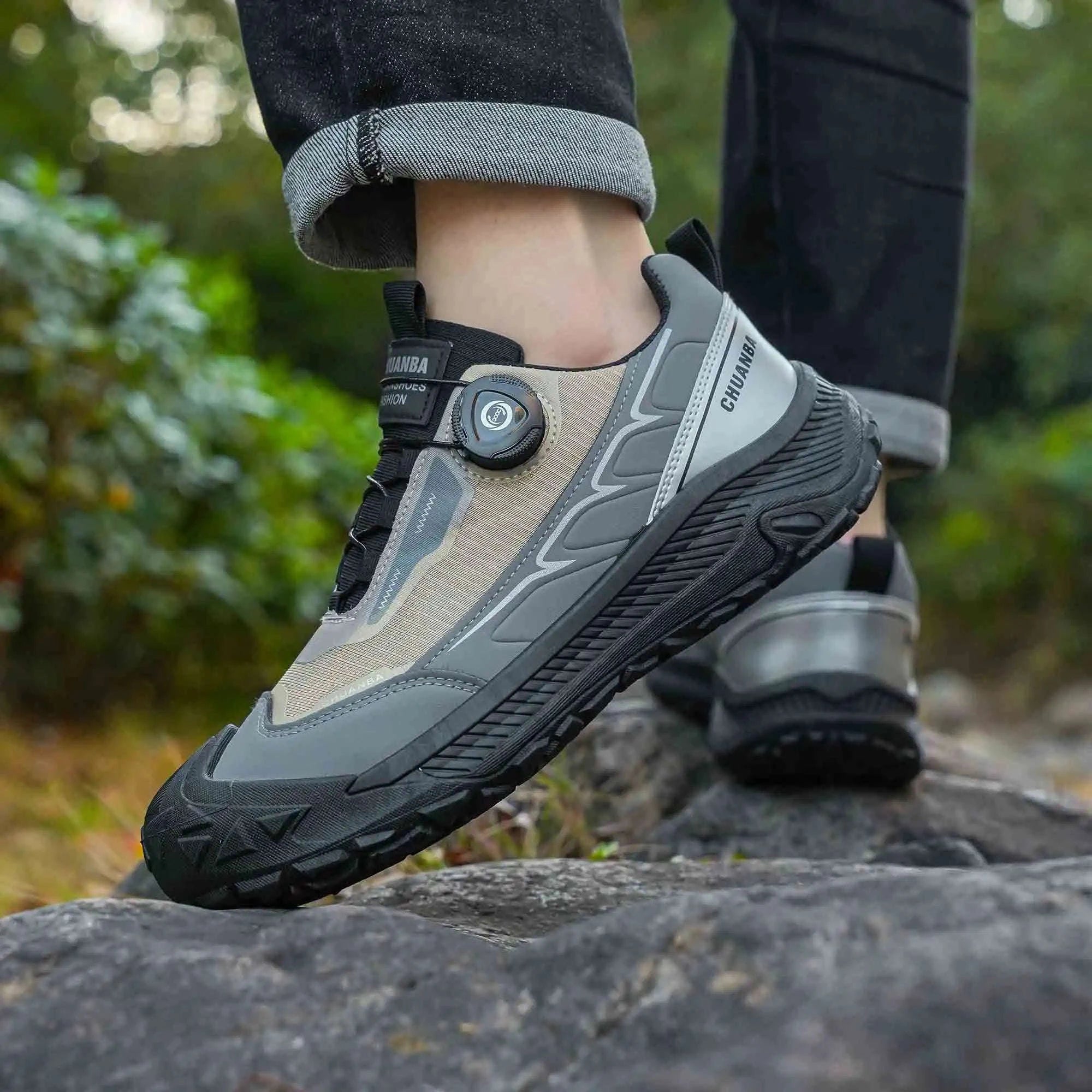 Men's Lightweight Casual Outdoor Shoes-GRAY / 47