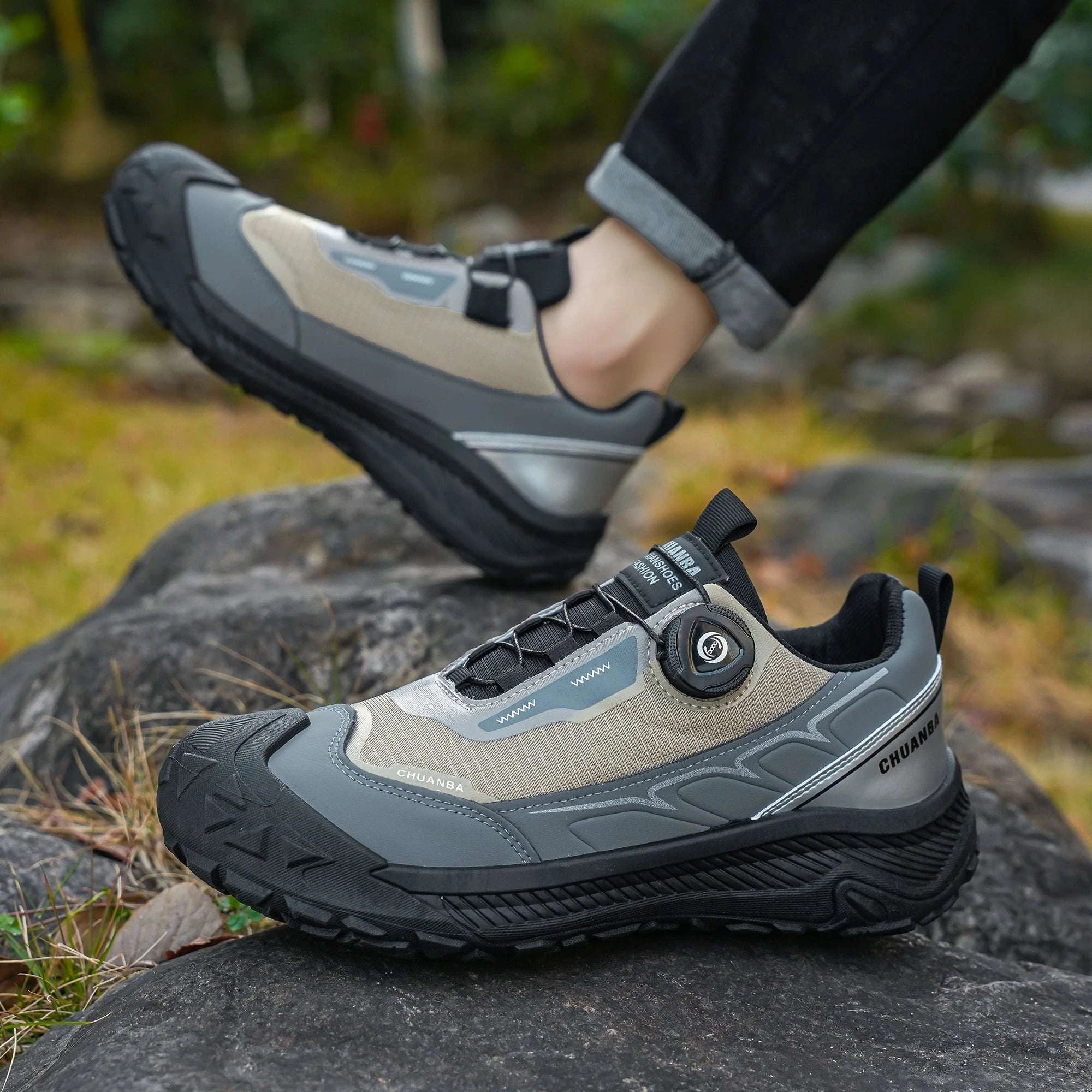 Men's Lightweight Casual Outdoor Shoes-GRAY / 47