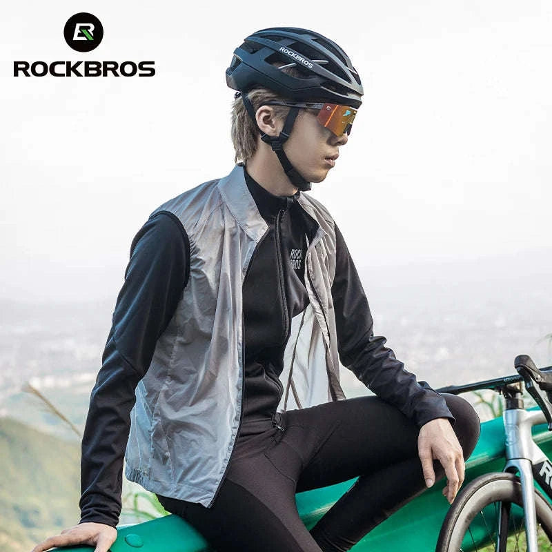 Men’s Lightweight Windproof Cycling Vest with Portable Storage-MJ001 / Asian XL