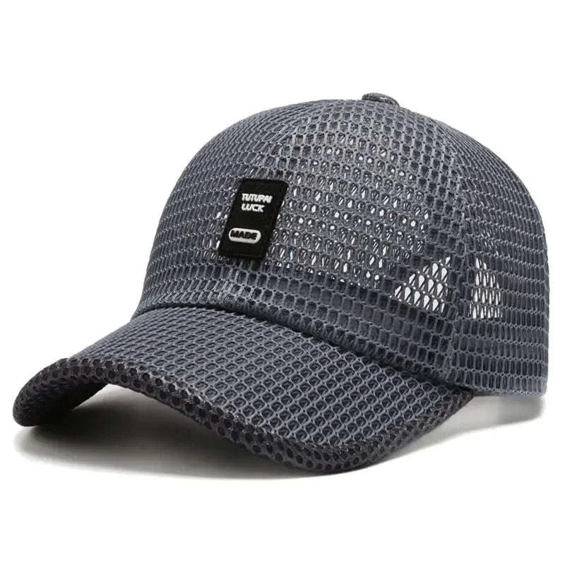 Men's Mesh Baseball Cap – Breathable Summer Comfort and Sun Protection-Navy Blue