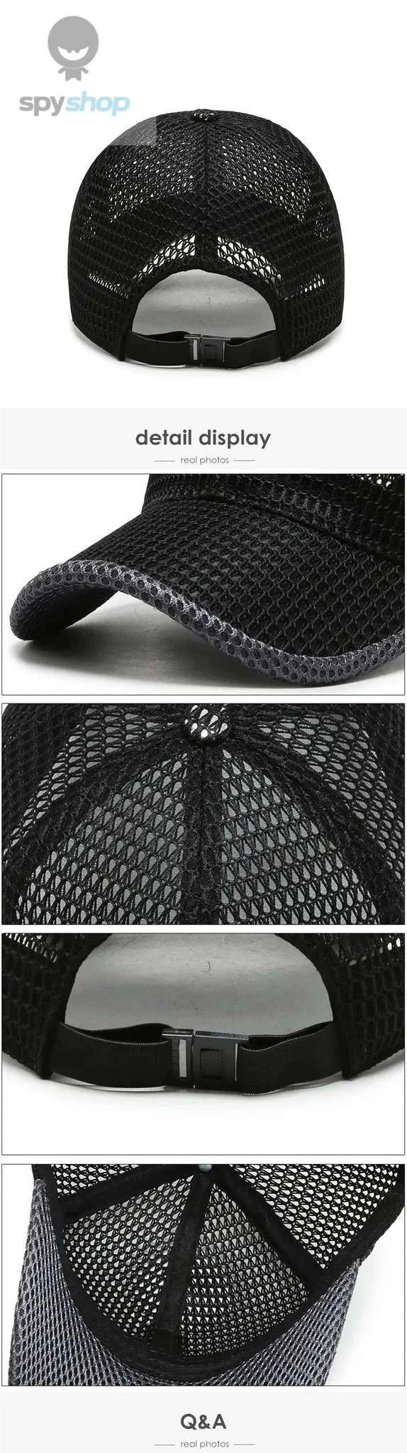 Men's Mesh Baseball Cap – Breathable Summer Comfort and Sun Protection-