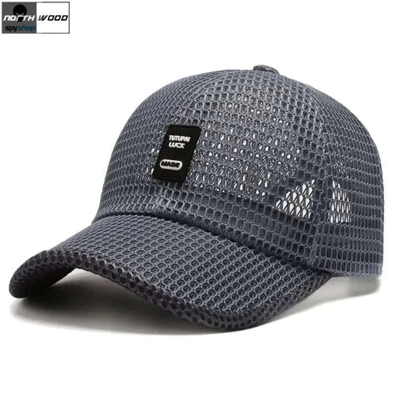 Men's Mesh Baseball Cap for Breathable Summer Comfort-Navy Blue