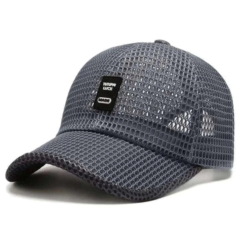 Men's Mesh Baseball Cap for Breathable Summer Comfort-Navy Blue