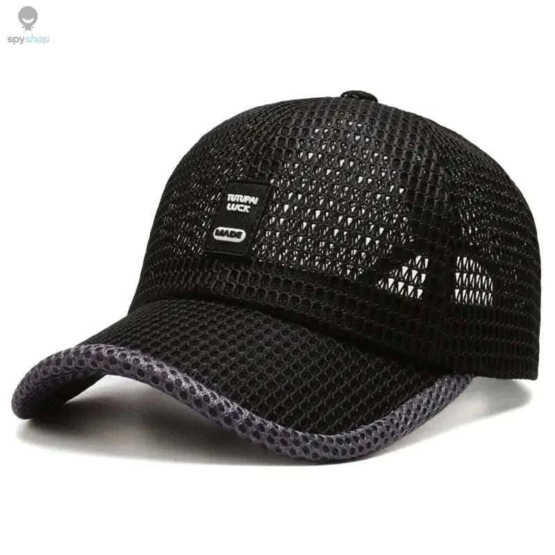 Men's Mesh Baseball Cap for Breathable Summer Comfort-Navy Blue