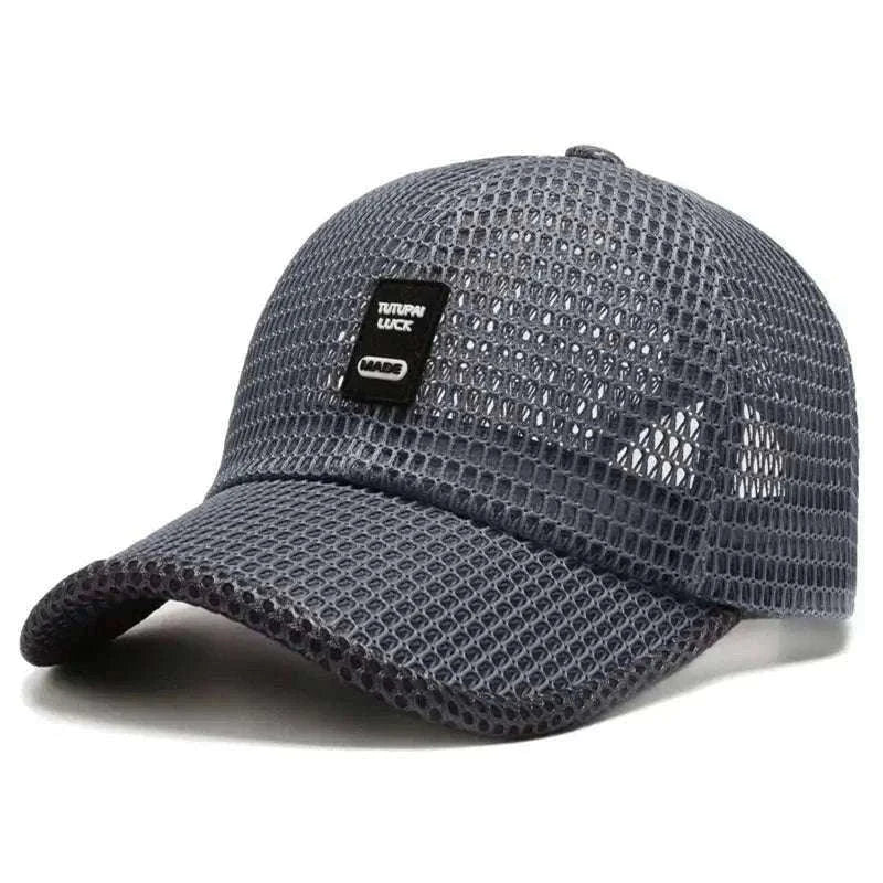 Men's Mesh Baseball Cap for Breathable Summer Comfort-Navy Blue