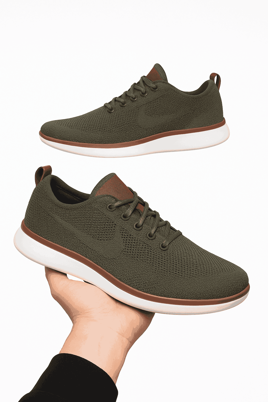 Men's Mesh Casual Sports Shoes, Anti-Slip Low-Cut Lace-Up Shoes-Blue / 46