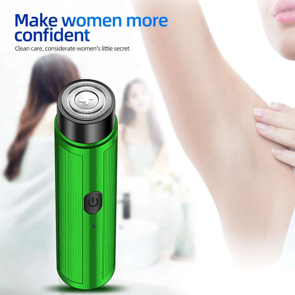 Men’s Mini Electric Shaver – Portable Rechargeable Razor-Blue set