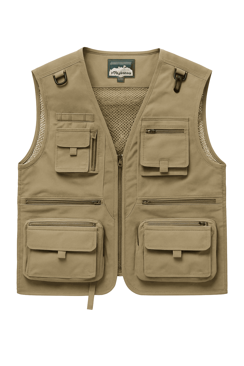 Men’s Multi-Pocket Lightweight Fishing Vest for Outdoor Spring Summer-Grey / EU size L