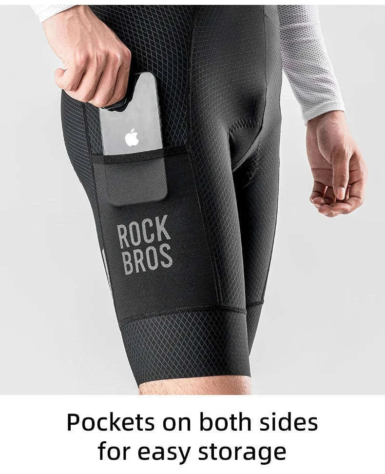 Men’s Padded Cycling Shorts Quick-Dry Breathable Bike Tights-YDDK004-1 / Asia S(EUR XS)