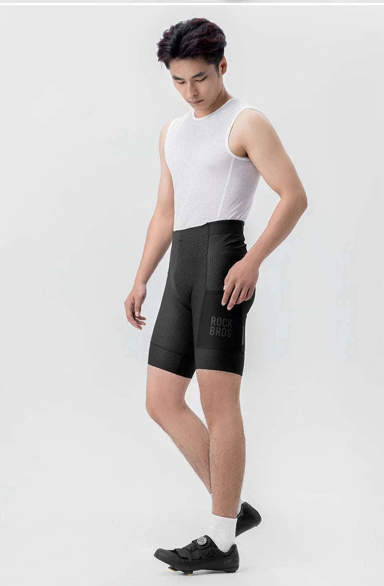 Men’s Padded Cycling Shorts Quick-Dry Breathable Bike Tights-YDDK004-1 / Asia S(EUR XS)