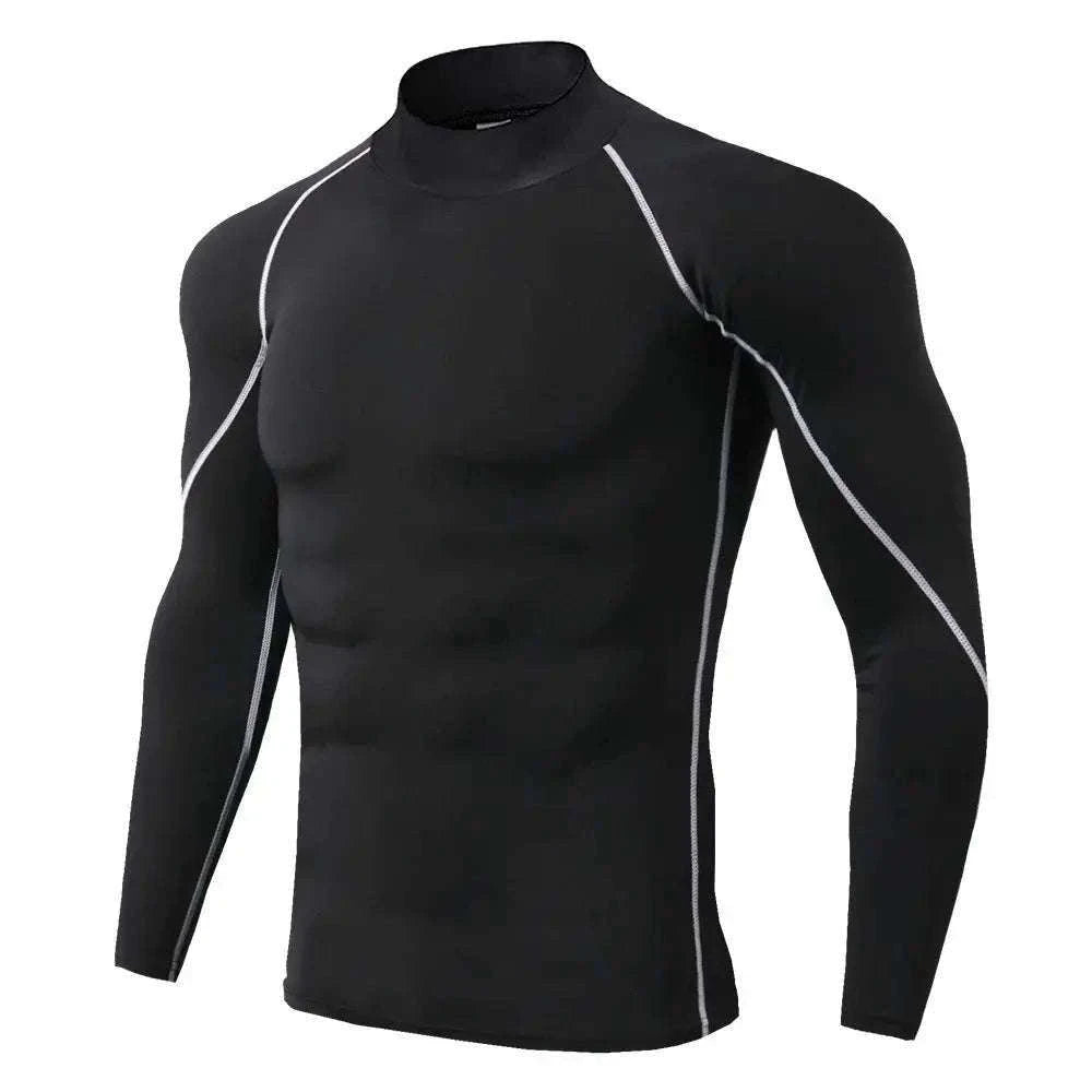 Men's Quick Dry Compression Shirt for Training Support-Gray / M