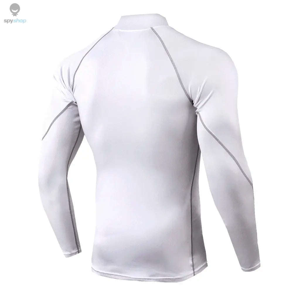 Men's Quick Dry Compression Shirt-Gray / M
