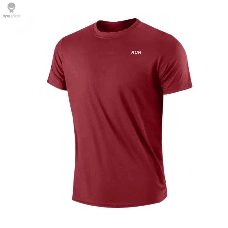 Men's Quick Dry Gym T-Shirt for Dry, Unrestricted Training-GRAY / L