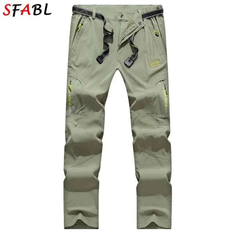 Men’s Quick Dry Hiking Pants Stretch Waterproof Multi Pocket-Dark Grey / Asian XXXL 85kg-90kg