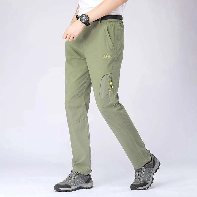 Men’s Quick Dry Hiking Pants Stretch Waterproof Multi Pocket-Dark Grey / Asian XXXL 85kg-90kg