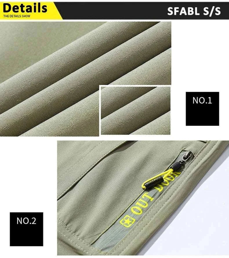 Men’s Quick Dry Hiking Pants Stretch Waterproof Multi Pocket-Dark Grey / Asian XXXL 85kg-90kg