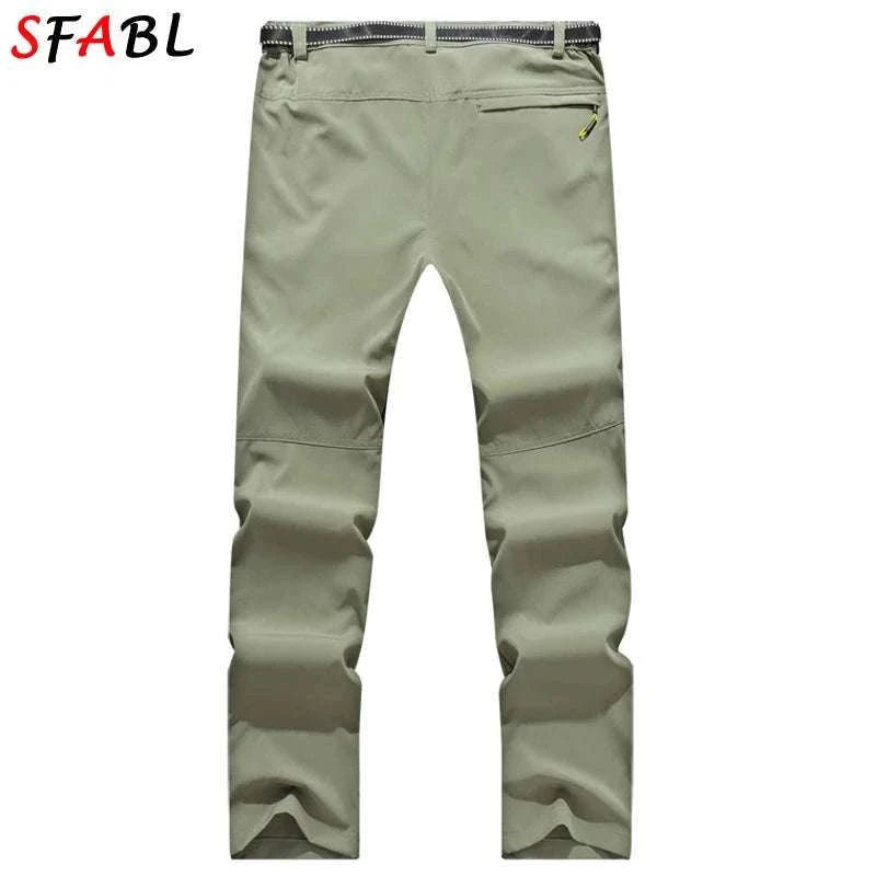 Men’s Quick Dry Hiking Pants Stretch Waterproof Multi Pocket-Dark Grey / Asian XXXL 85kg-90kg
