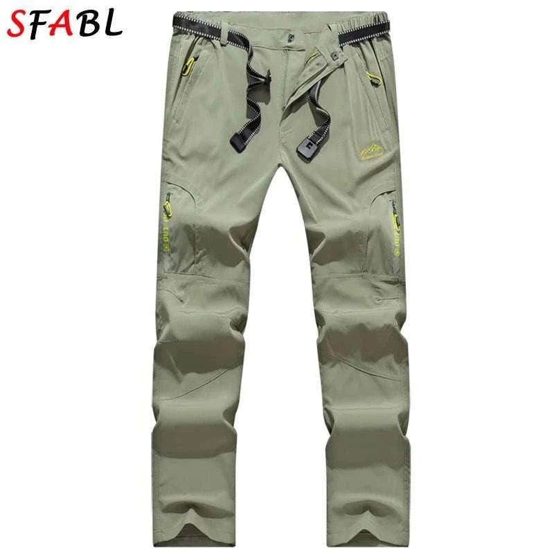 Men’s Quick Dry Hiking Pants Stretch Waterproof Multi Pocket-Dark Grey / Asian XXXL 85kg-90kg