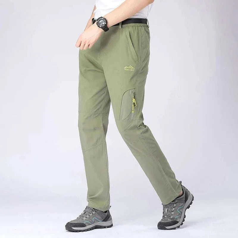 Men’s Quick Dry Hiking Pants Stretch Waterproof Multi Pocket-Dark Grey / Asian XXXL 85kg-90kg