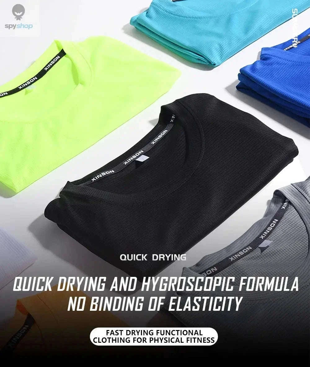 Men's Quick-Dry Ice Silk T-Shirt for Training and Outdoor Wear-Purple / Asian size 5XL / CHINA