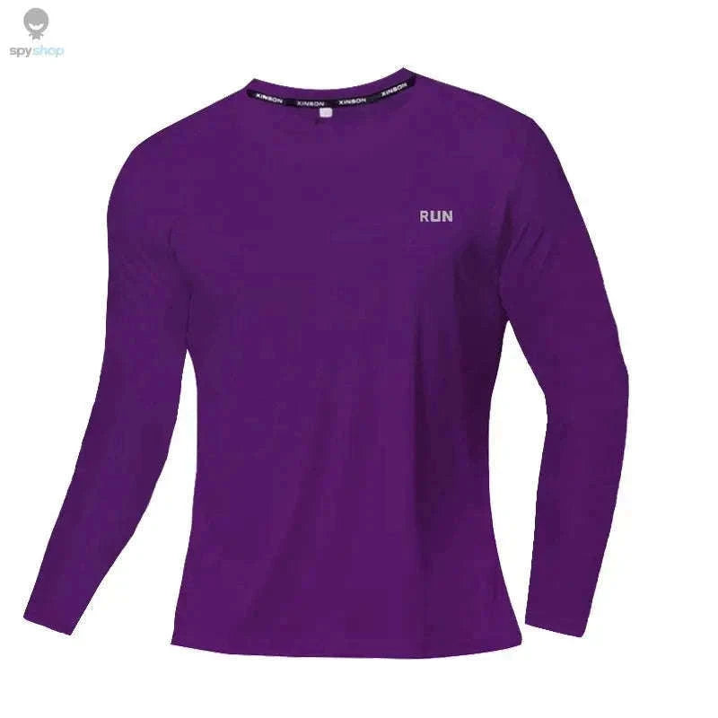 Men's Quick-Dry Ice Silk T-Shirt for Training and Outdoor Wear-Purple / Asian size 5XL / CHINA