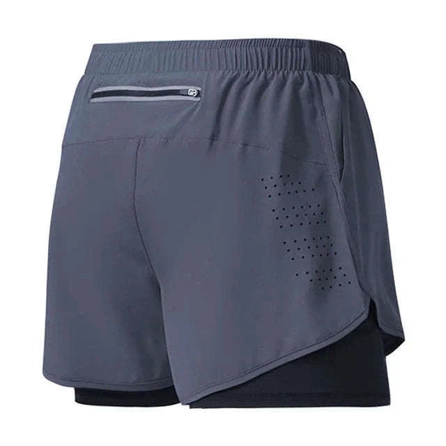 Men’s Quick-Dry Running Shorts with Double-Layer Support-Sky Blue / L(70-80kg)