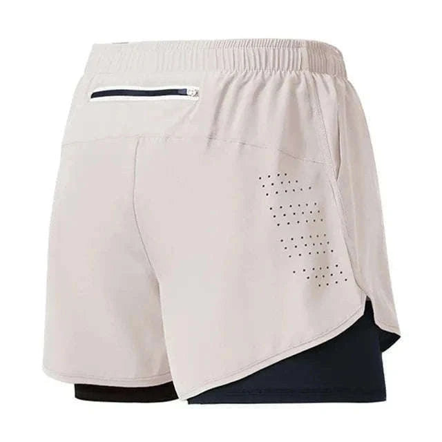 Men’s Quick-Dry Running Shorts with Double-Layer Support-Sky Blue / L(70-80kg)
