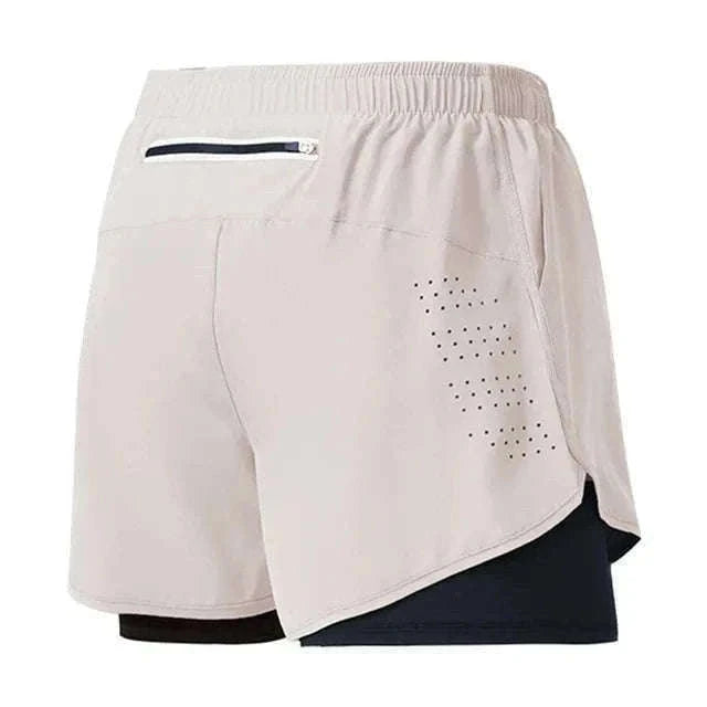 Men’s Quick-Dry Running Shorts with Double-Layer Support-Sky Blue / L(70-80kg)