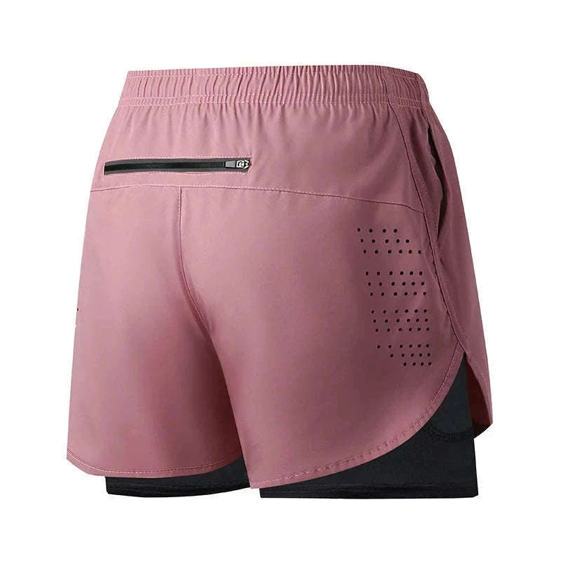 Men’s Quick-Dry Running Shorts with Double-Layer Support-Sky Blue / L(70-80kg)