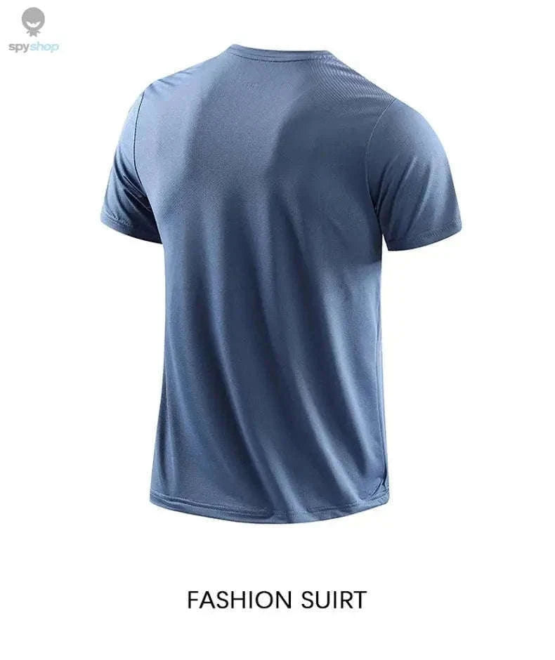Men’s Quick Drying Sports Tee for Hot-Weather Training-Navy / 5XL(90-100kg)