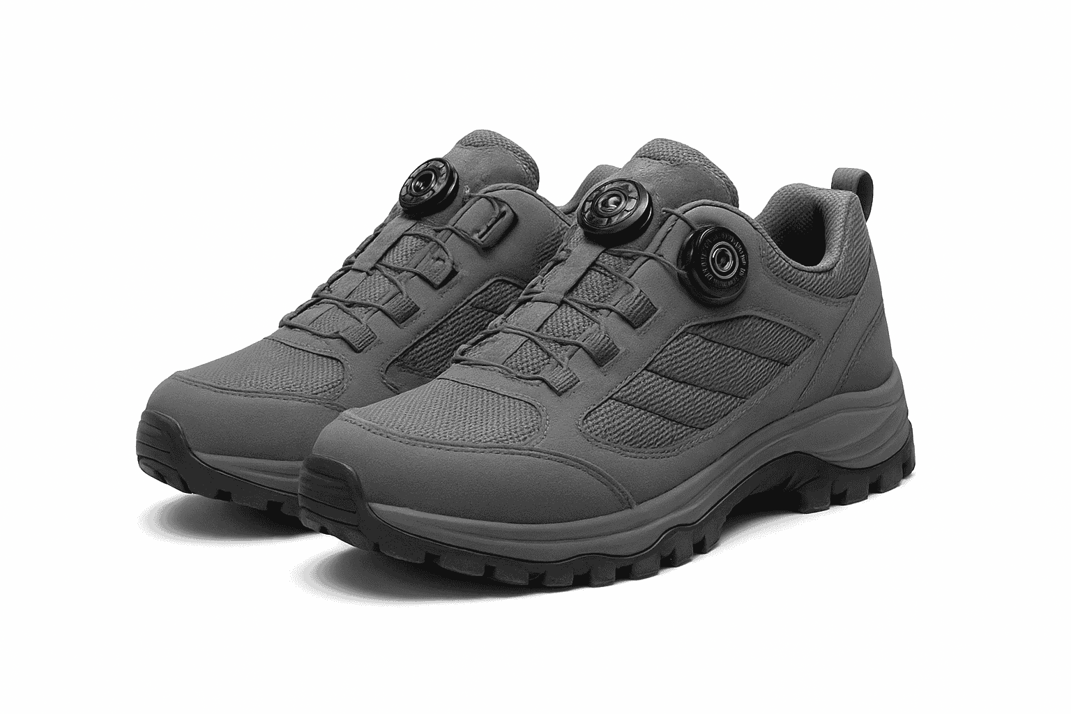Men's Rotating Buckle Hiking Shoes for Spring and Autumn-black / 39