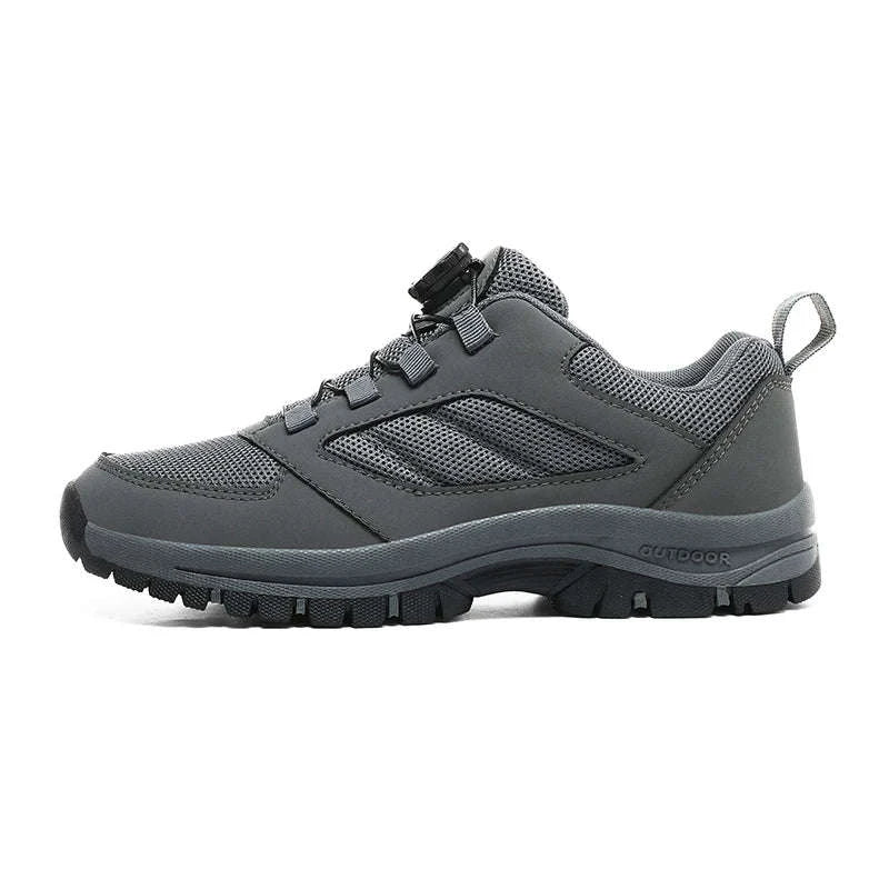 Men's Rotating Buckle Hiking Shoes for Spring and Autumn-black / 39