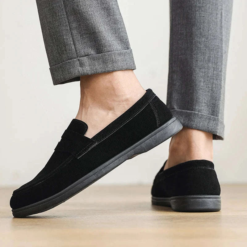 Men's Slip-On Loafers Lightweight Breathable Casual Walking Shoes-Khaki / 42 / China Mainland