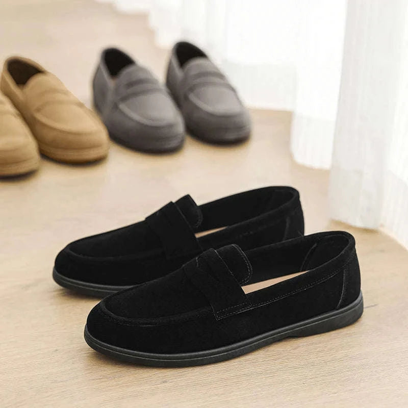 Men's Slip-On Loafers Lightweight Breathable Casual Walking Shoes-Khaki / 42 / China Mainland