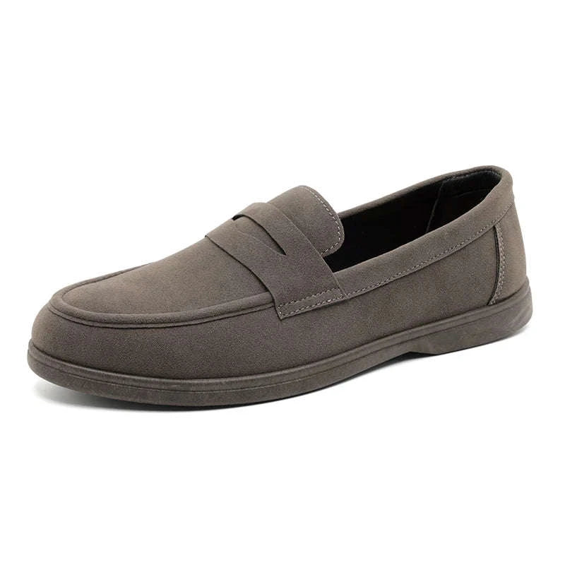 Men's Slip-On Loafers Lightweight Breathable Casual Walking Shoes-Khaki / 42 / China Mainland