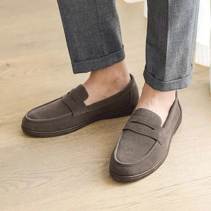 Men's Slip-On Loafers Lightweight Breathable Casual Walking Shoes-Khaki / 42 / China Mainland