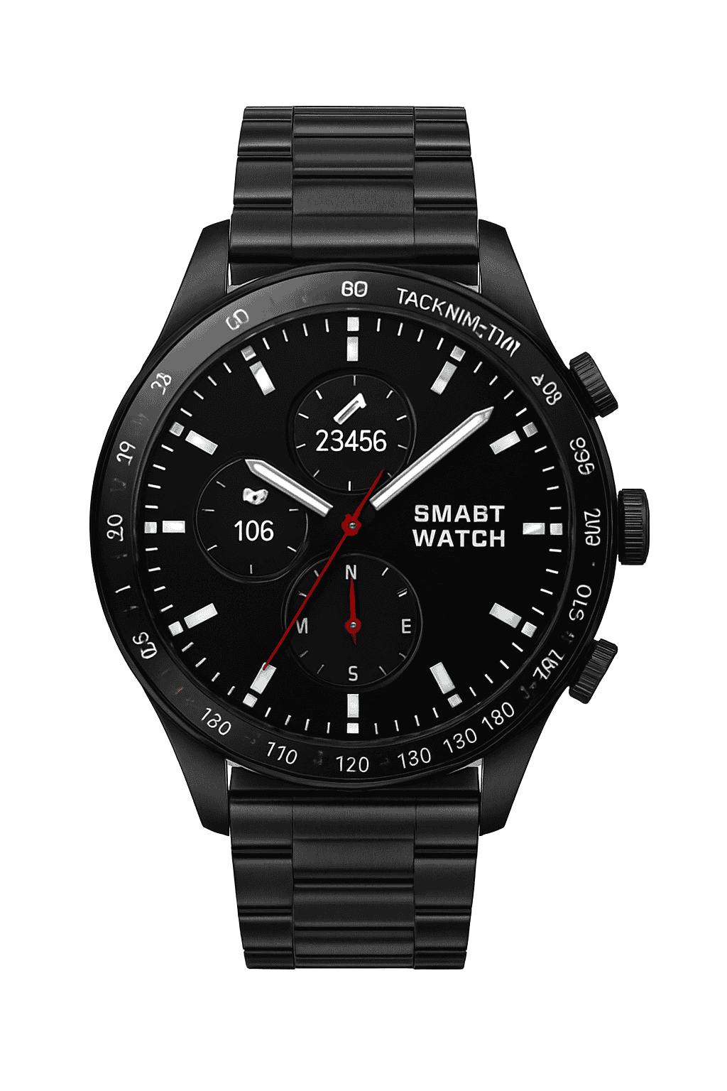 Men’s Smartwatch with AMOLED Display, Bluetooth Call & Fitness Tracking-Silver Black / United States