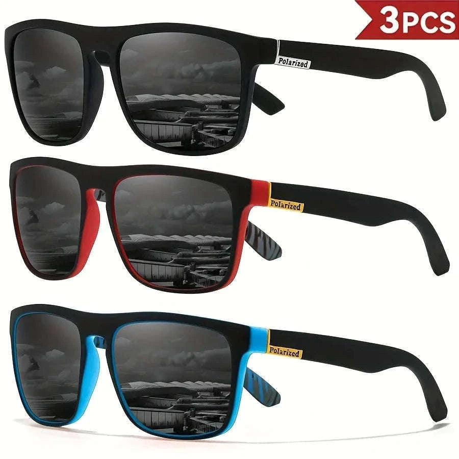 Men's Square Polarized Sunglasses with UV400 Protection-1PC-7