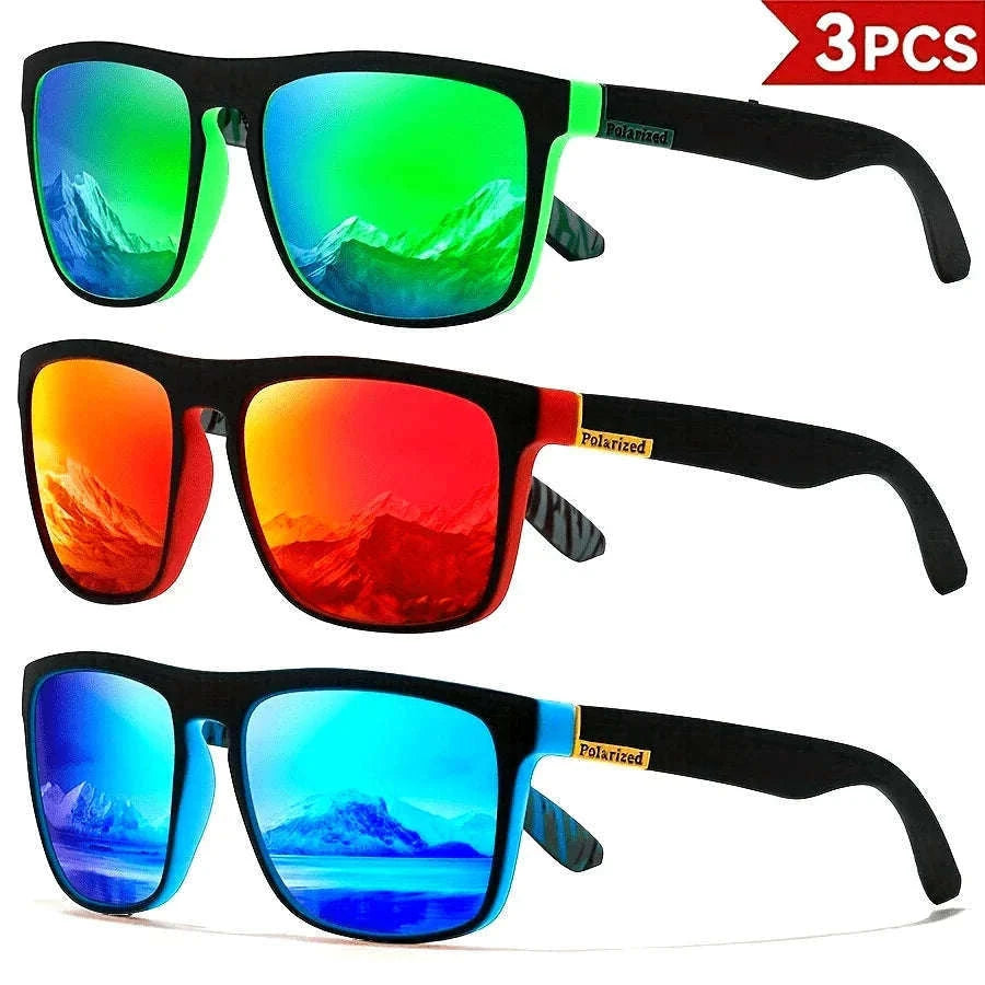 Men's Square Polarized Sunglasses with UV400 Protection-1PC-7