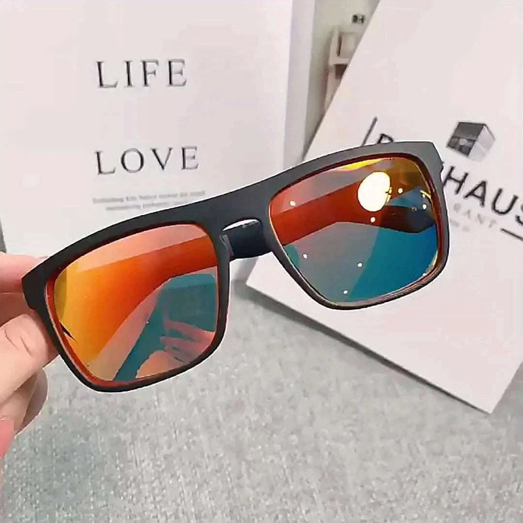 Men's Square Polarized Sunglasses with UV400 Protection-1PC-7