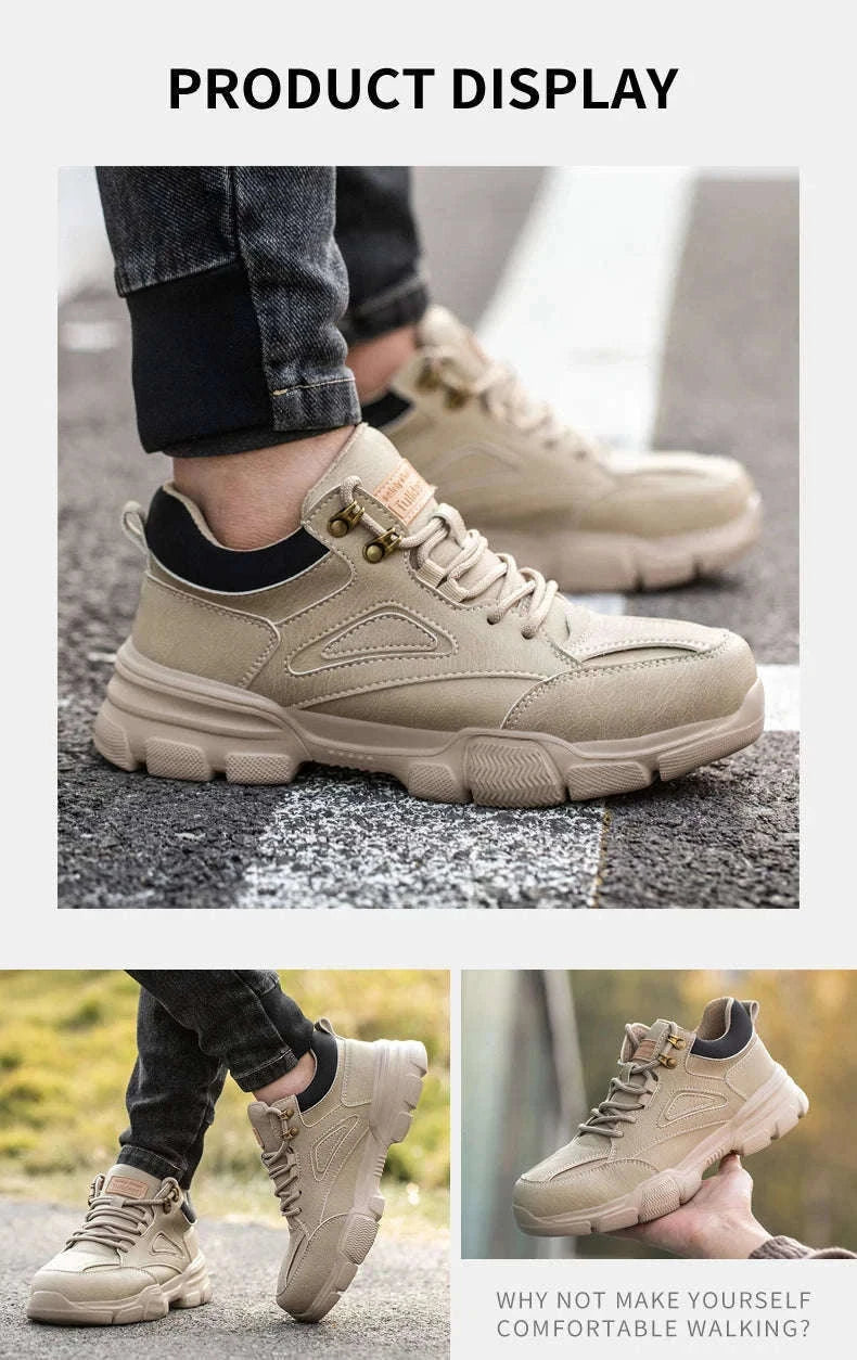 Men's Steel Toe Safety Boots for Worksite Protection-safety shoes / 41
