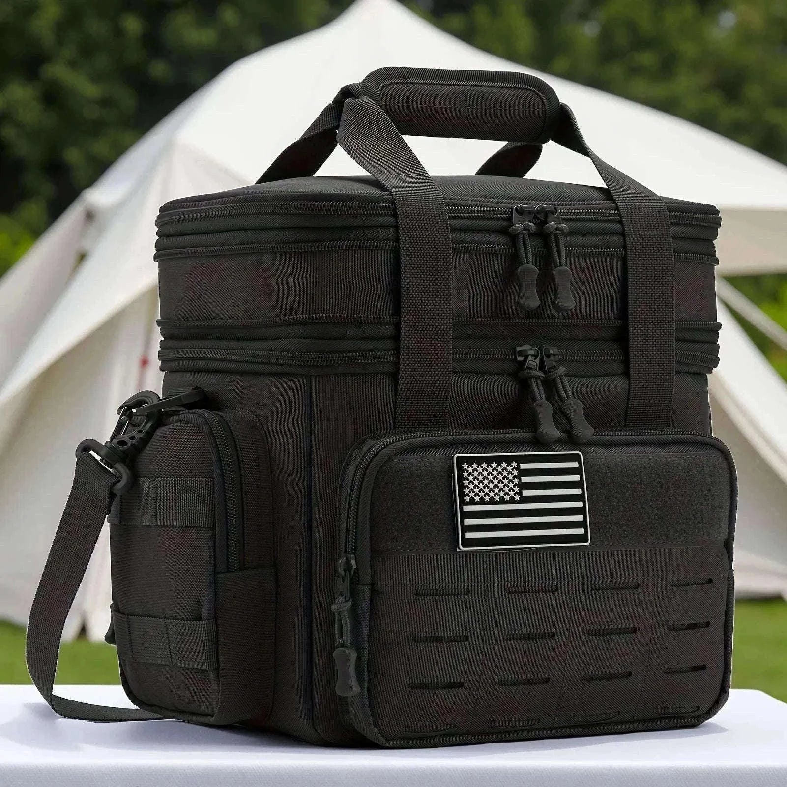 Men's Tactical Expandable Insulated Cooler Bag 18L Leak Proof Lunch Bag-army green / Poland