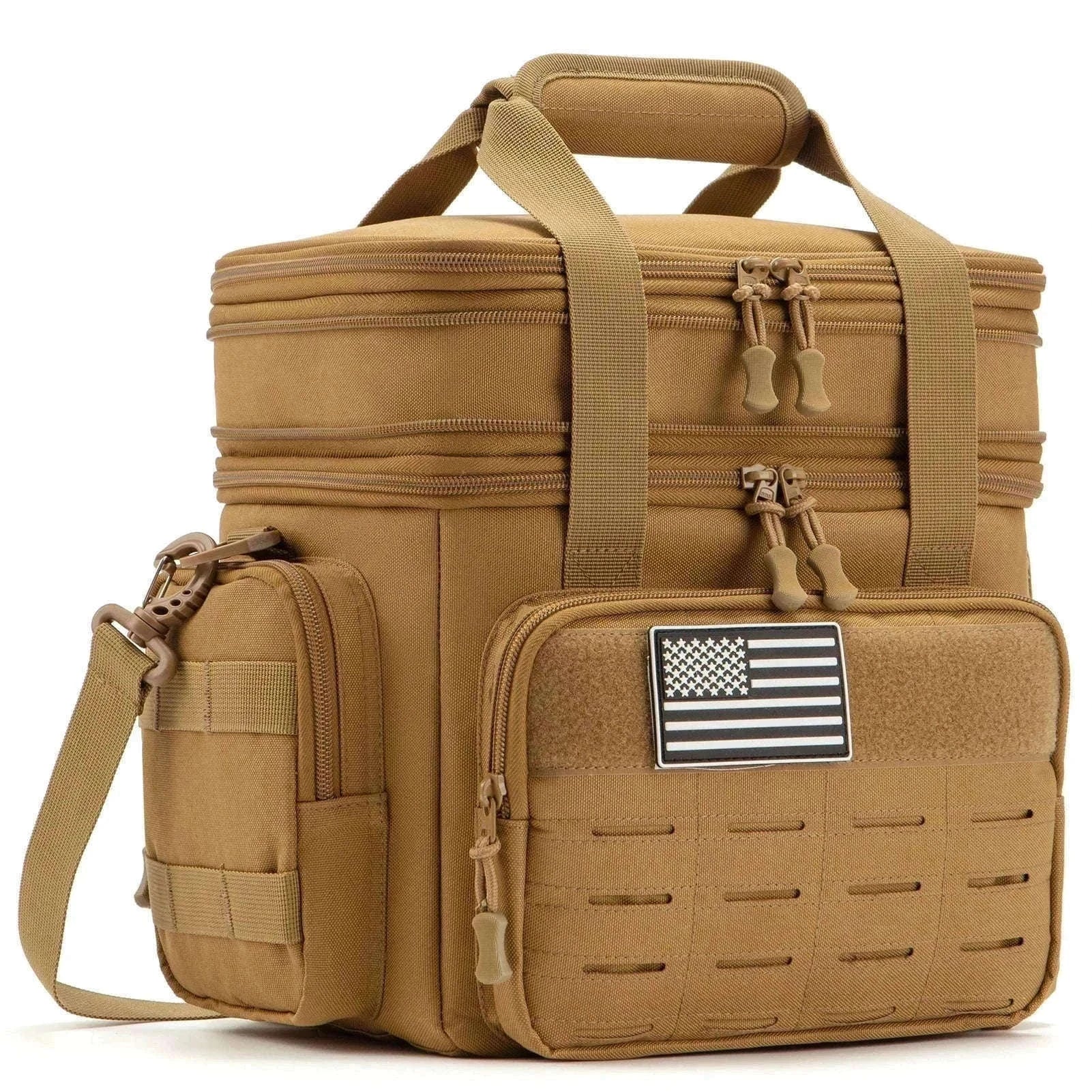 Men's Tactical Expandable Insulated Cooler Bag 18L Leak Proof Lunch Bag-army green / Poland