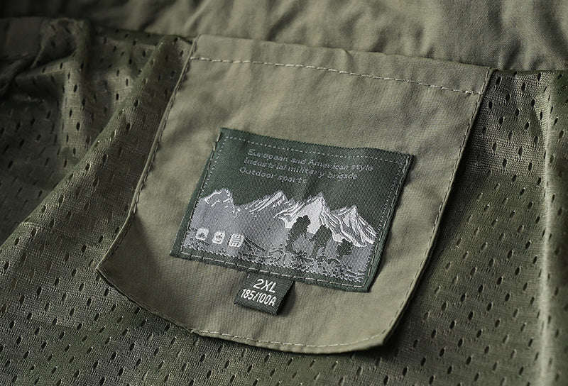 Men's Tactical Jacket – Waterproof Hooded Windbreaker for Outdoor Performance-army green / XXL / Pack of 1