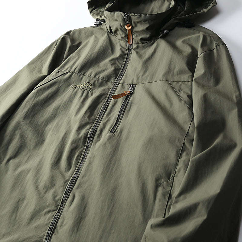Men's Tactical Jacket – Waterproof Hooded Windbreaker for Outdoor Performance-army green / XXL / Pack of 1