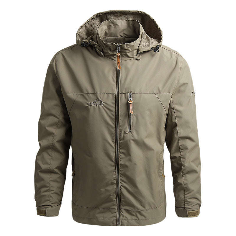 Men's Tactical Jacket – Waterproof Hooded Windbreaker for Outdoor Performance-army green / XXL / Pack of 1