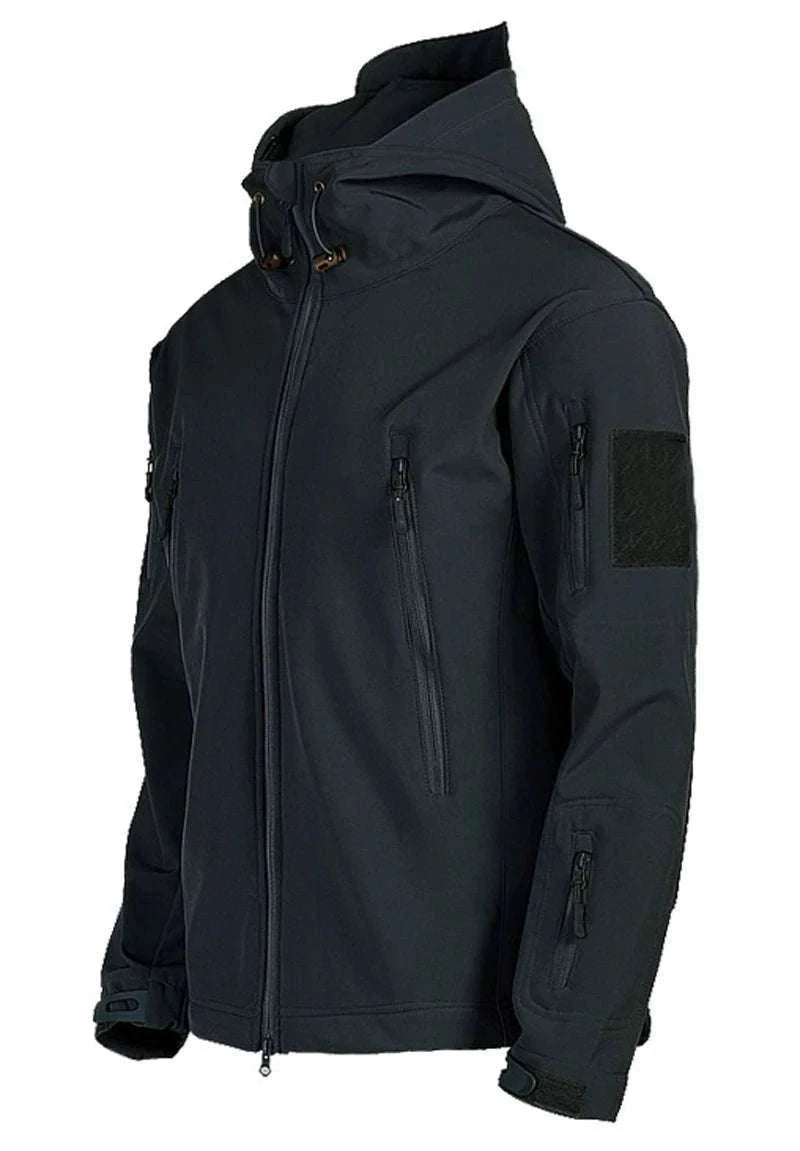 Men’s Tactical Waterproof Soft Shell Jacket with Hood – Windproof-Green SYP888 / M 57-65KG