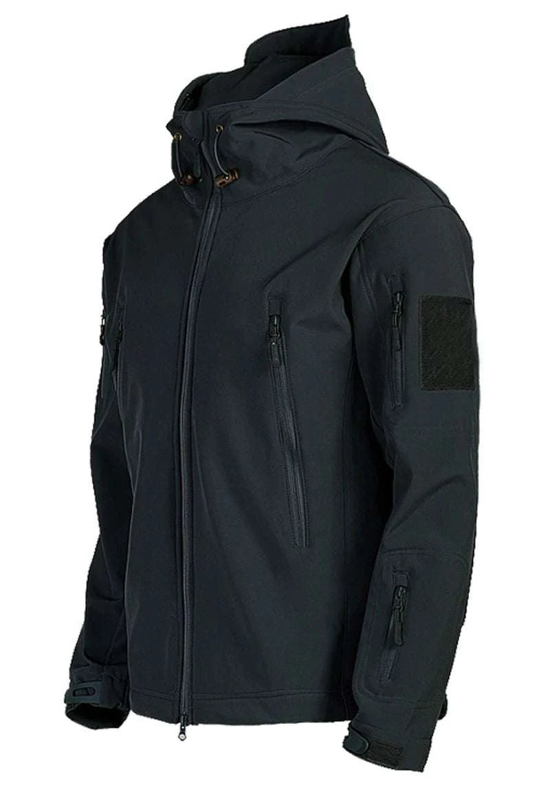 Men’s Tactical Waterproof Soft Shell Jacket with Hood – Windproof-Green SYP888 / M 57-65KG